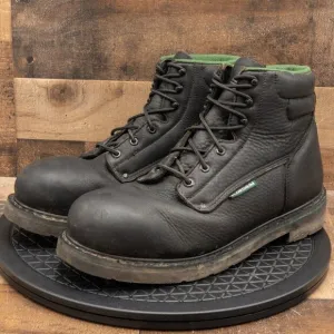 FLORSHEIM STEEL TOE MENS BOOTS BLACK LEATHER WORK WAREHOUSE LACE UP SIZE 15D