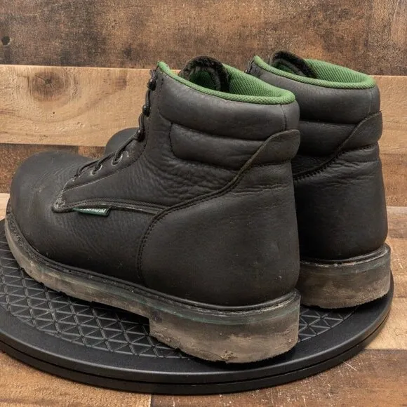 FLORSHEIM STEEL TOE MENS BOOTS BLACK LEATHER WORK WAREHOUSE LACE UP SIZE 15D
