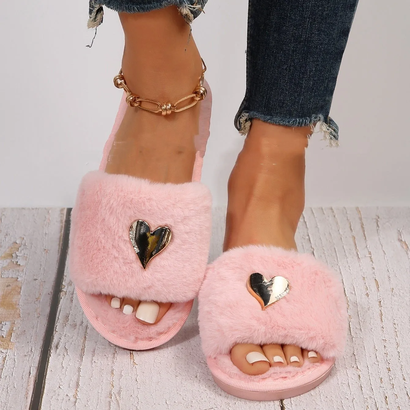 Fluffy Warm Flip Flops