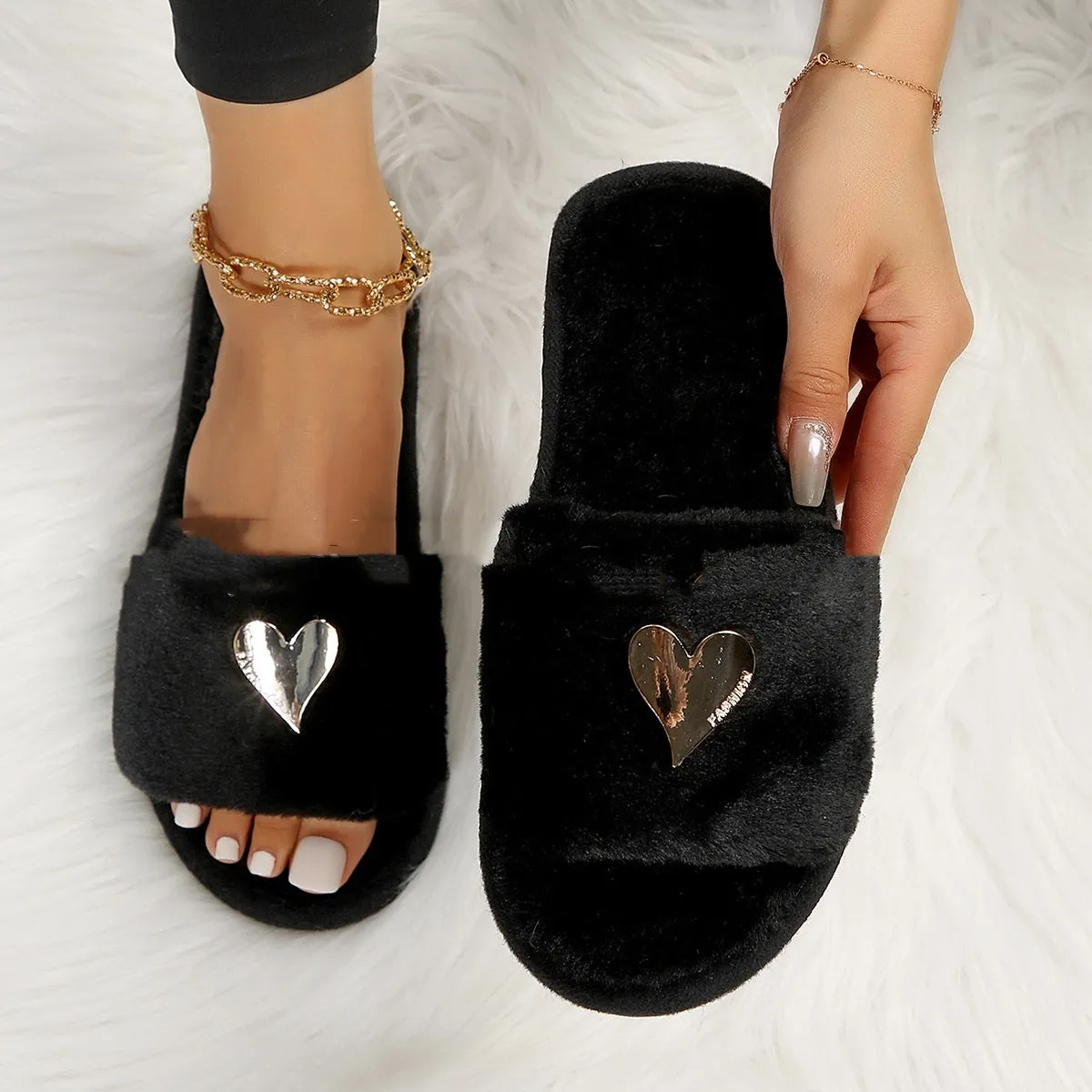 Fluffy Warm Flip Flops