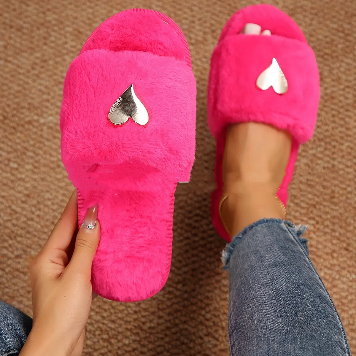 Fluffy Warm Flip Flops
