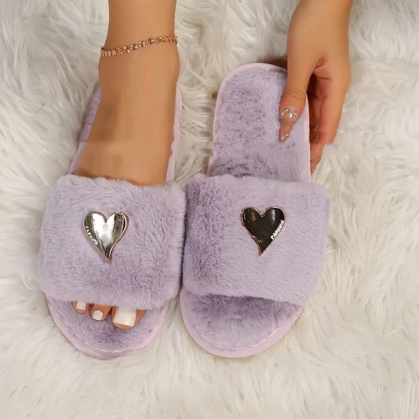 Fluffy Warm Flip Flops