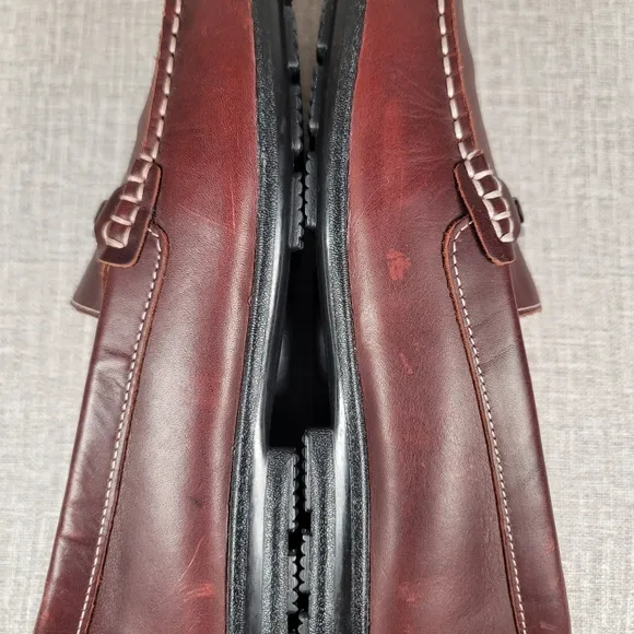 Footjoy Red Brown Leather Horsebit Club House Mens Loafers 79019 Size 10.5 Shoes
