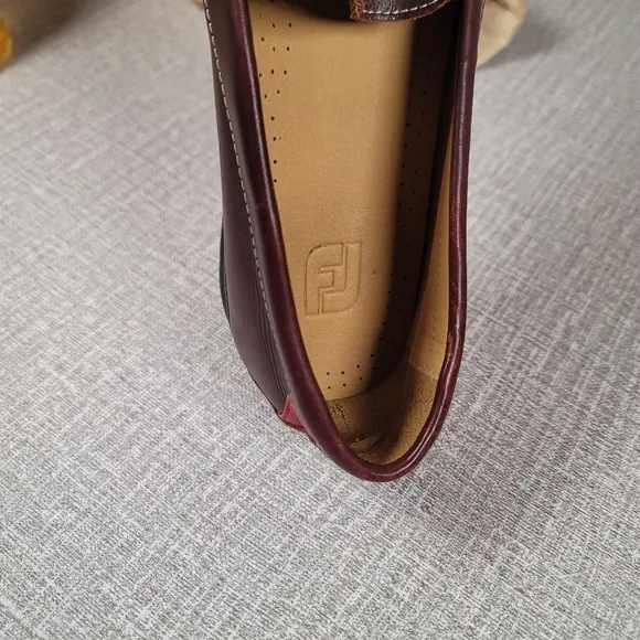 Footjoy Red Brown Leather Horsebit Club House Mens Loafers 79019 Size 10.5 Shoes