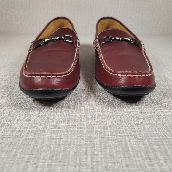 Footjoy Red Brown Leather Horsebit Club House Mens Loafers 79019 Size 10.5 Shoes