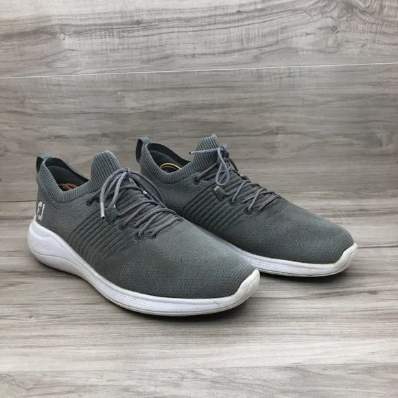 Footjoy Sneakers Mens 10 Flex Gray Mesh Slip On Lace Up Shoes