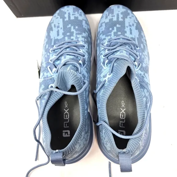 FootJoy Women's Flex‎ XP Golf Shoes Size 8.5 Medium Digital Camo Blue 95349 NIB.