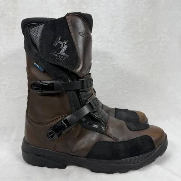 Fourmaster Trailblazer Waterproof Motorcycle Boots Leather Brown 12.5