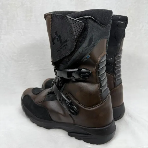 Fourmaster Trailblazer Waterproof Motorcycle Boots Leather Brown 12.5
