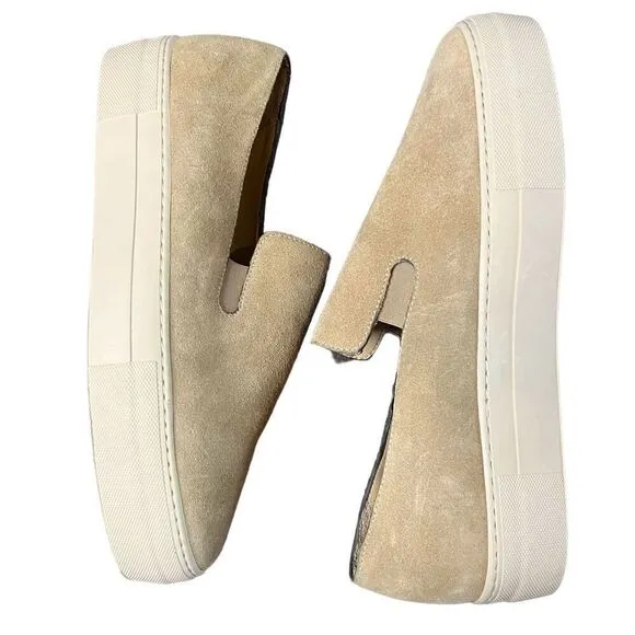 FRAME Denim Le Ren Suede Slip-On Sneaker in Brown NWOB Size 39 1/2 US 9 1/2