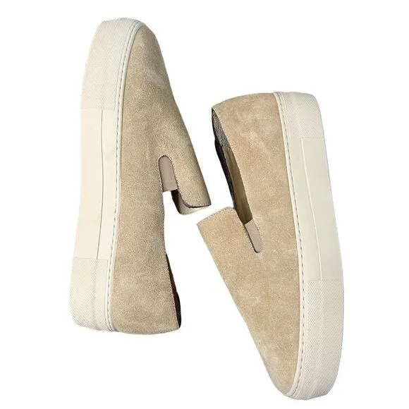 FRAME Denim Le Ren Suede Slip-On Sneaker in Brown NWOB Size 39 1/2 US 9 1/2