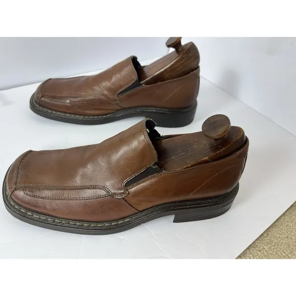 FRANCO FORTINI Lance Mens Brown  Leather Slip On Loafers Dress Shoes 13 M Casual
