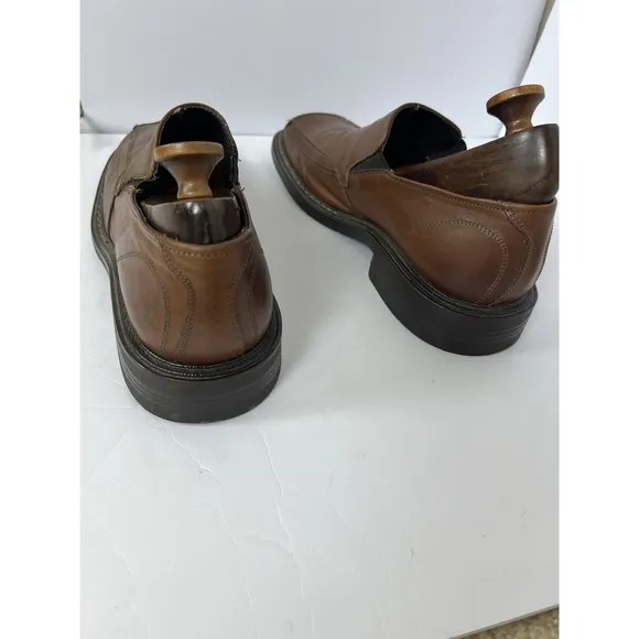 FRANCO FORTINI Lance Mens Brown  Leather Slip On Loafers Dress Shoes 13 M Casual