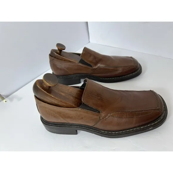 FRANCO FORTINI Lance Mens Brown  Leather Slip On Loafers Dress Shoes 13 M Casual
