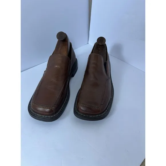 FRANCO FORTINI Lance Mens Brown  Leather Slip On Loafers Dress Shoes 13 M Casual