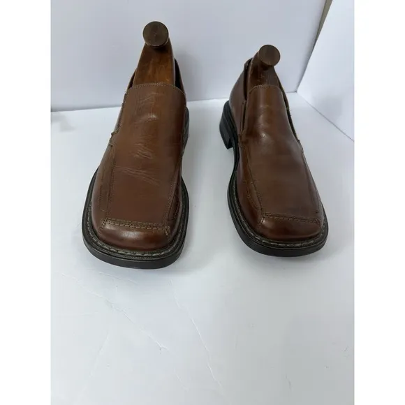 FRANCO FORTINI Lance Mens Brown  Leather Slip On Loafers Dress Shoes 13 M Casual