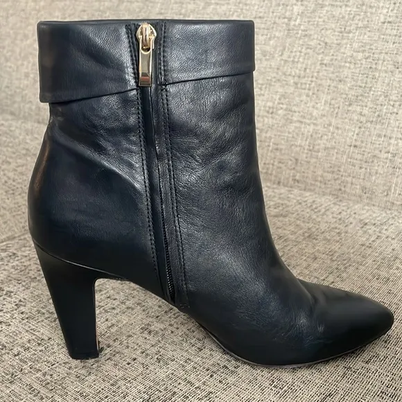 Franco Sarto Keilah Black Ankle Booties Boots Size 8.5