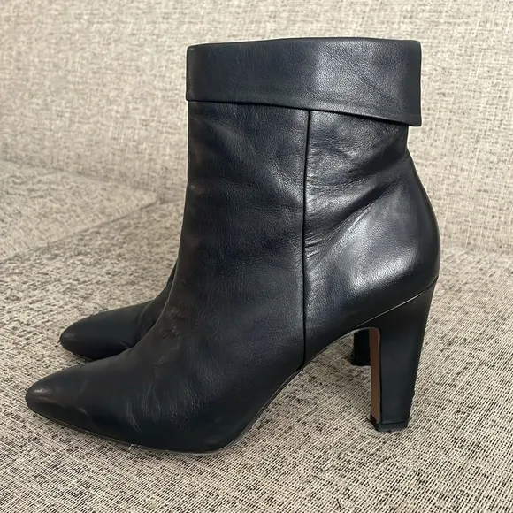Franco Sarto Keilah Black Ankle Booties Boots Size 8.5