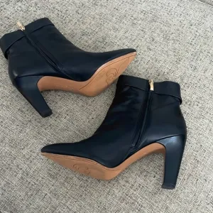 Franco Sarto Keilah Black Ankle Booties Boots Size 8.5