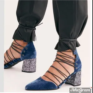Free People After Hours Shemmering Sandals