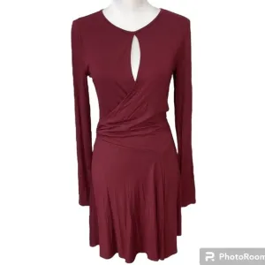 Free People Beach Womens Vance Mini Swing Dress Maroon Fit Flare Size S NEW E2