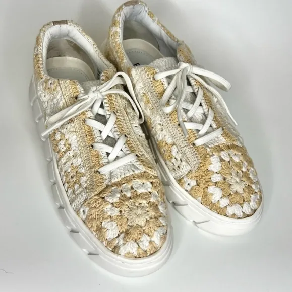Free People Catch Me if You Can crocheted sneakers. Women's 39