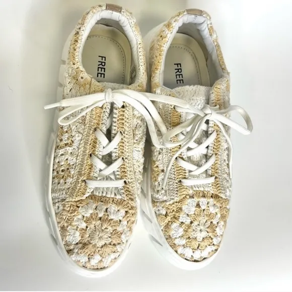 Free People Catch Me if You Can crocheted sneakers. Women's 39