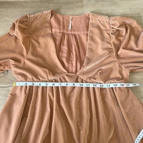 Free People Estella Velvet Flounce Minidress Sz XS