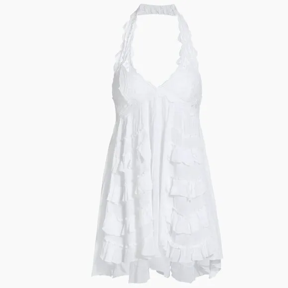 Free People FP One Adella Halter Mini Slip Dress