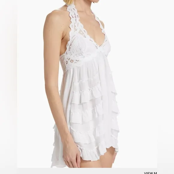 Free People FP One Adella Halter Mini Slip Dress