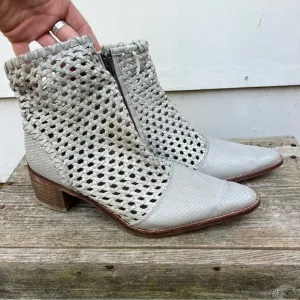 Free People In The Loop Woven Bootie Point Toe Gray EU Size 41