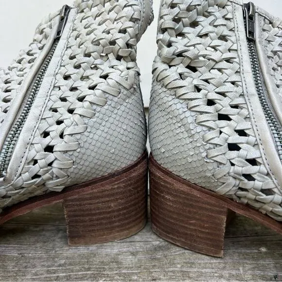 Free People In The Loop Woven Bootie Point Toe Gray EU Size 41
