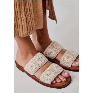 FREE PEOPLE Juliet Crochet Sandals / Ivory Combo size 38 7.5