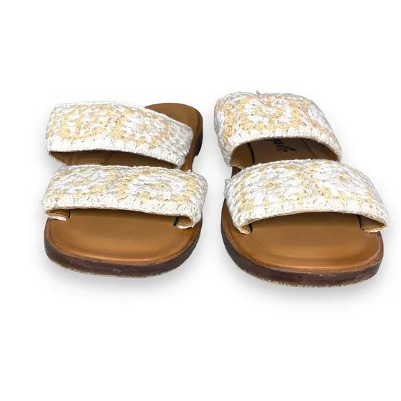 FREE PEOPLE Juliet Crochet Sandals / Ivory Combo size 38 7.5