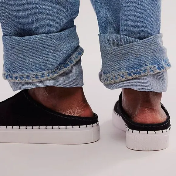 FREE PEOPLE Juno Slip On Sport Sneakers / Black