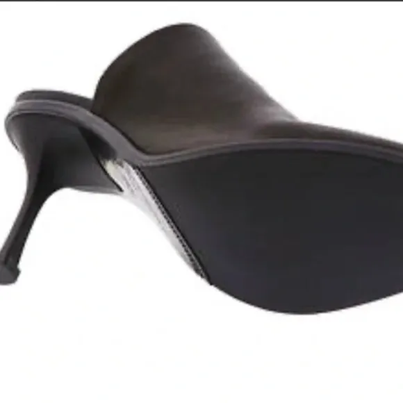 Free People Leila Slip On Stiletto Heeled Slouchy Mule Black Women Size 8.5 NWOT
