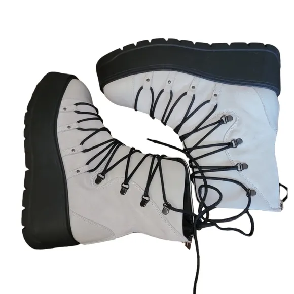 FREE PEOPLE Simone Wedge Boots in Bone