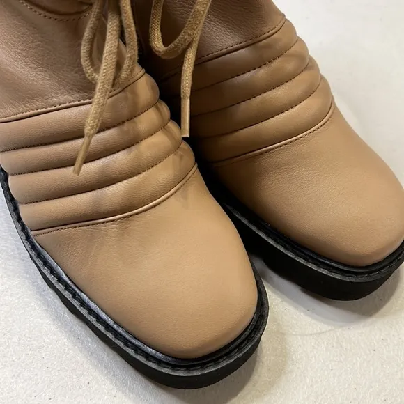 FREE PEOPLE | Tori Padded Moto Boots in Camel Brown