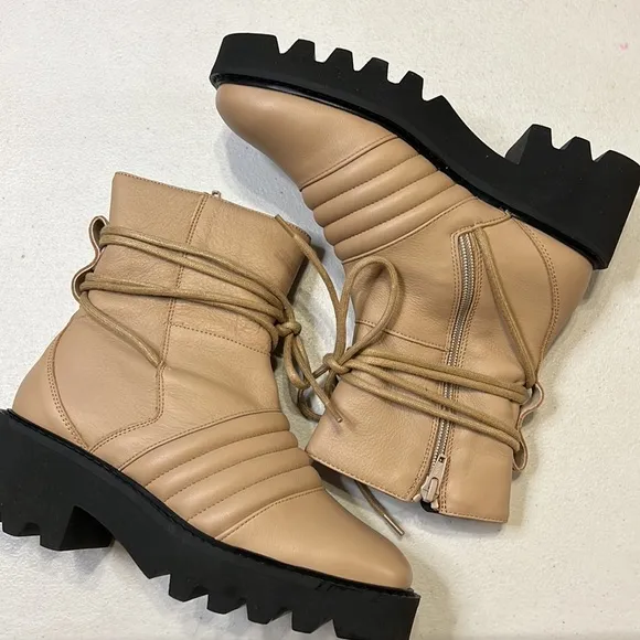 FREE PEOPLE | Tori Padded Moto Boots in Camel Brown