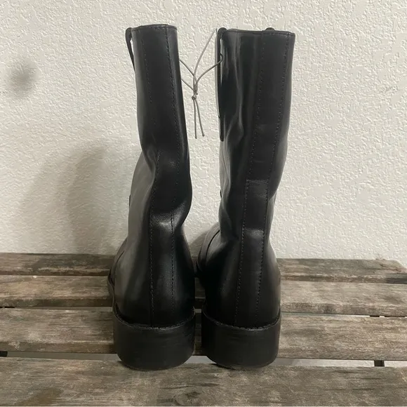 Free People Womens Shoes Boots Black LeatherEaston Equestrian Size 37.5 US 7