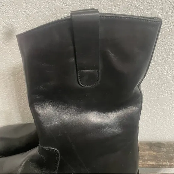 Free People Womens Shoes Boots Black LeatherEaston Equestrian Size 37.5 US 7