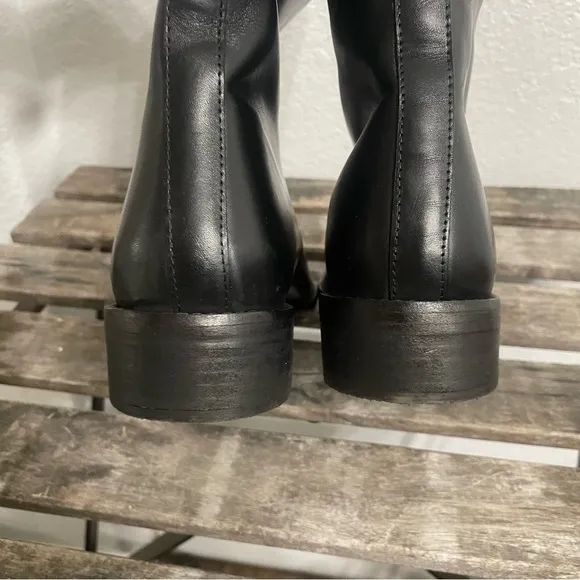 Free People Womens Shoes Boots Black LeatherEaston Equestrian Size 37.5 US 7