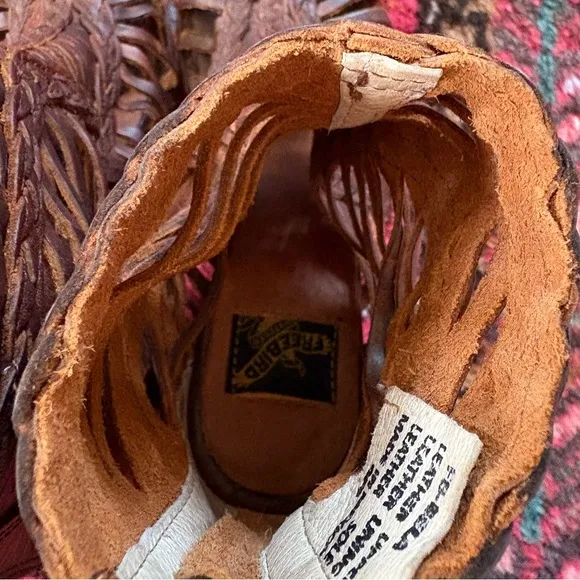 Freebird by Steven BELLA Brown Sandals with heel size 8 boho leather festival