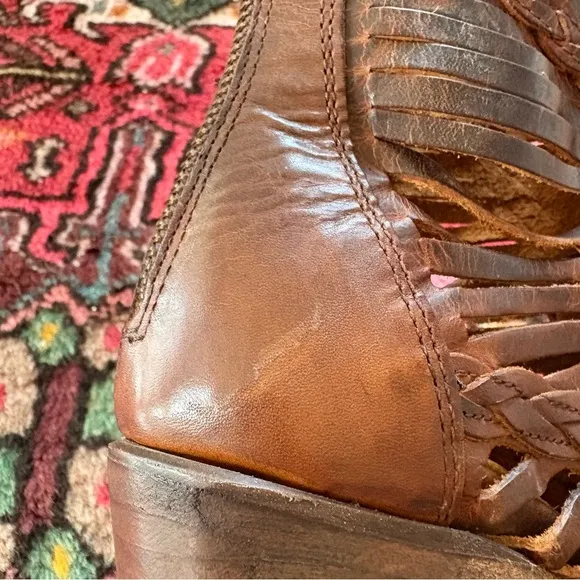 Freebird by Steven BELLA Brown Sandals with heel size 8 boho leather festival