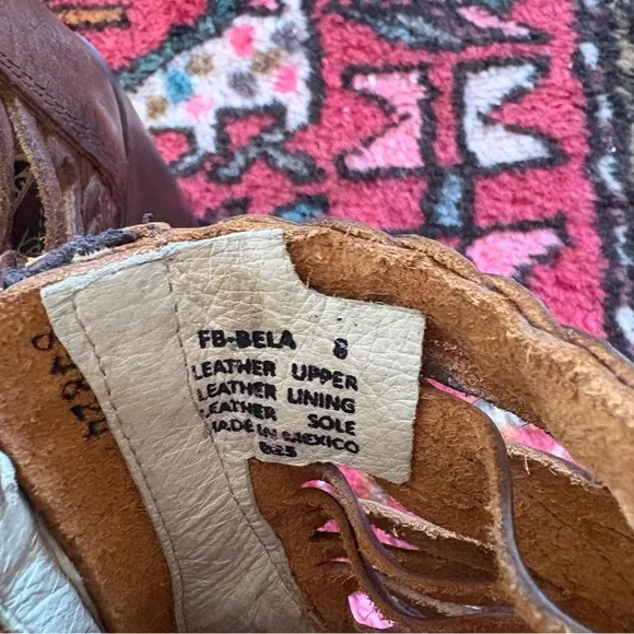 Freebird by Steven BELLA Brown Sandals with heel size 8 boho leather festival