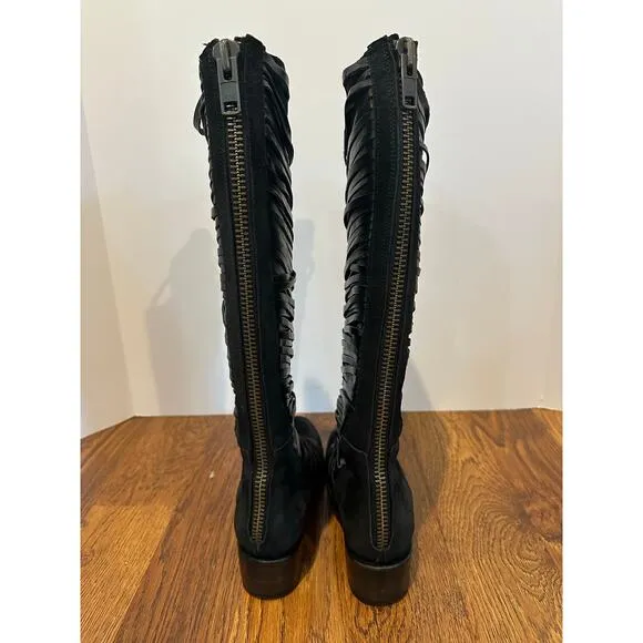 Freebird by Steven Logan Leather Knee High Boots Black Size 6 – Boho Chic