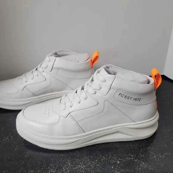 French Connection Chrisley Leather High-Top Sneakers