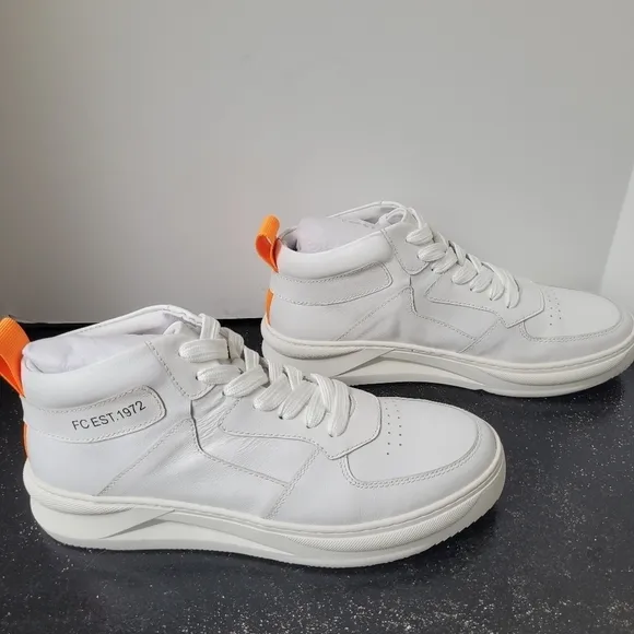 French Connection Chrisley Leather High-Top Sneakers