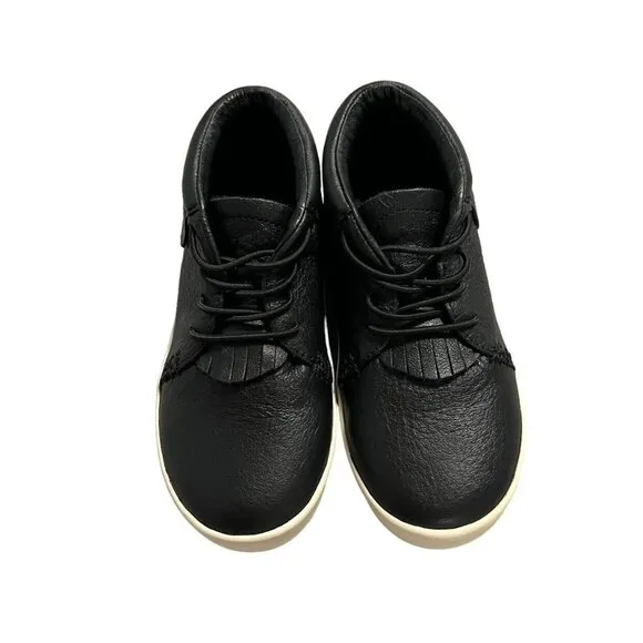 Freshly Picked Sz 11 Black Leather High Top Slip-On Sneakers