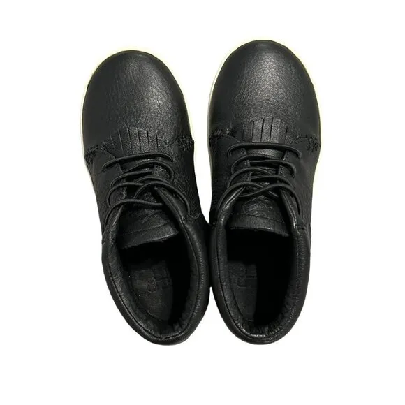 Freshly Picked Sz 11 Black Leather High Top Slip-On Sneakers
